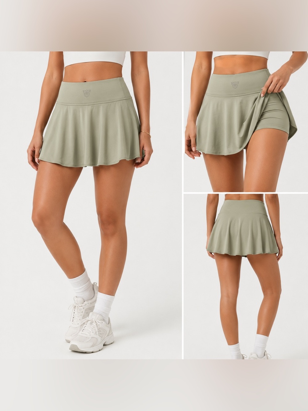 Aritzia TnAction Athletic Tennis Skort – Women’s 2XS –Sage Green built in shorts